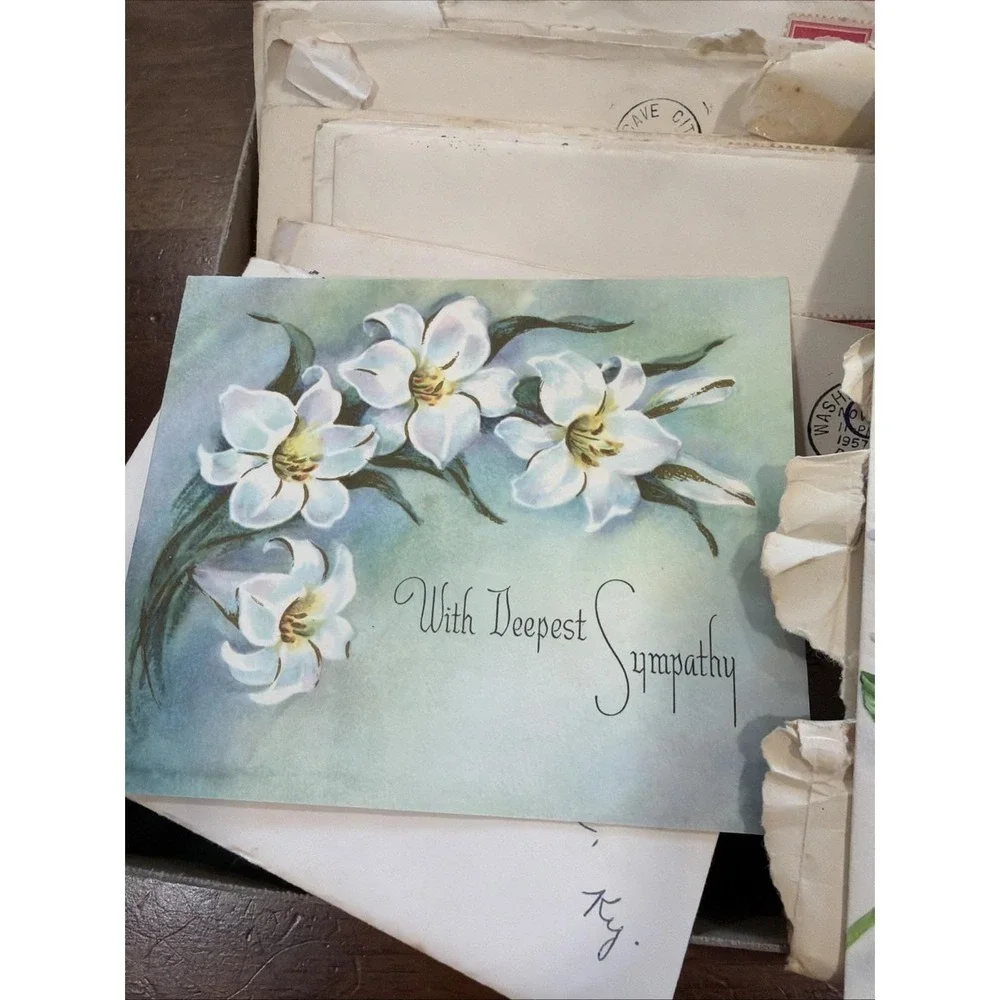 73- 1957 Addressed stamped envelopes Mostly Sympathy Cards